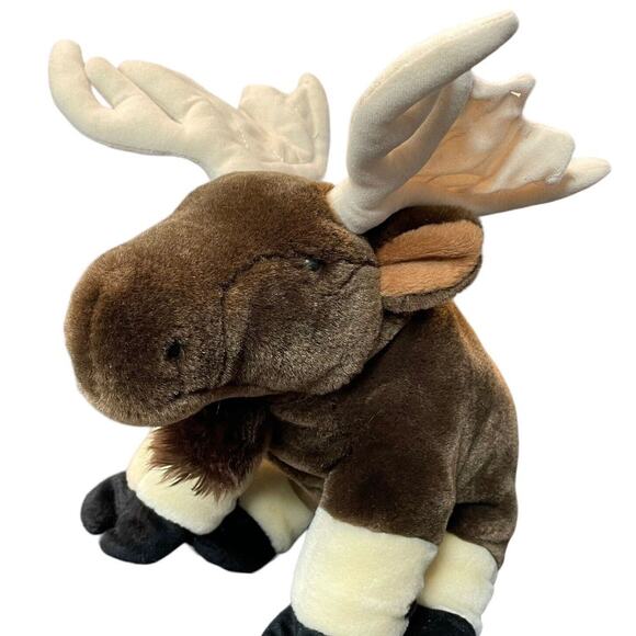 Wild Republic Plush Moose Elk Stuffed Animal Nursery Decor Shower Forest 12” - Picture 2 of 9